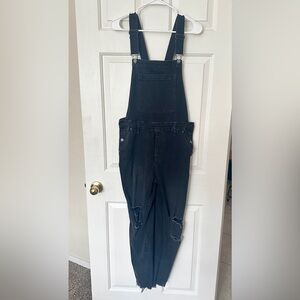Black Denim Overalls